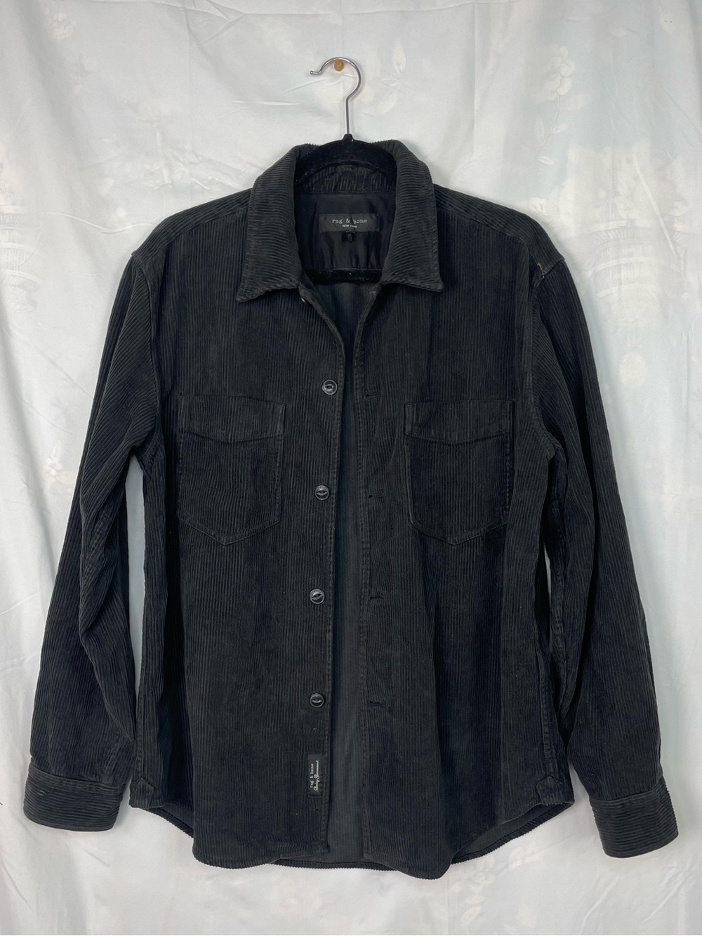 Rag & Bone Black Corduroy Button-Up
